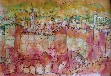 Works On Paper - WALLS OF FEZ - MOROCCO